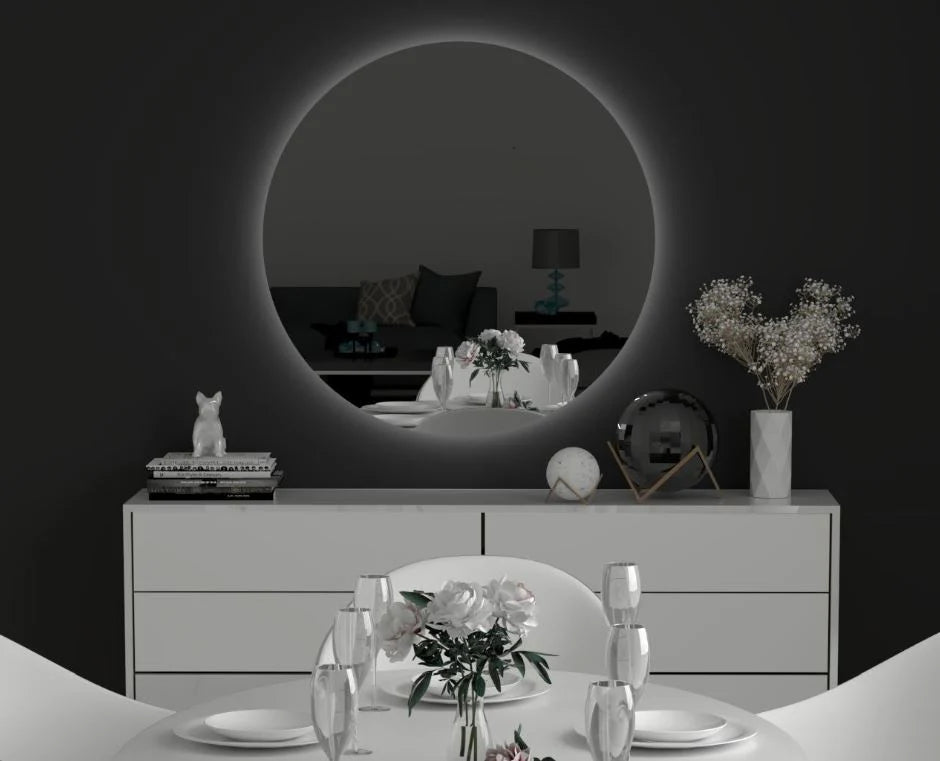 LED spegill með baklýsingu 100cm