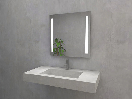 LED spegill 70x70cm með framlýsingu